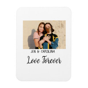 Love Forever LGbtq paar trots voeg foto naam sim Magneet