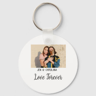Love Forever LGbtq paar trots voeg foto naam sim Sleutelhanger