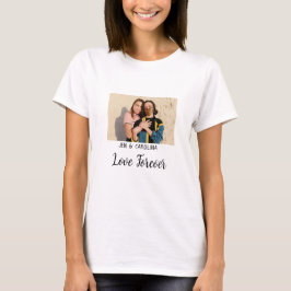 Love Forever LGbtq paar trots voeg foto naam sim T-shirt