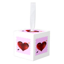 Love Forever Stamp Cube Ornament