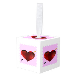 Love Forever Stamp Cube Ornament