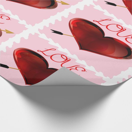 Love Forever Stamp Wrapping Paper Cadeaupapier (Hoek)