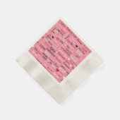 Love Forever - Valentijnsdag Typografie Pattern Servet (Hoek)