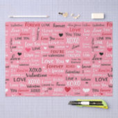 Love Forever - Valentijnsdag Typografie Pattern Tissuepapier (Craft)