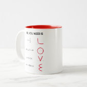 Love Formula Caneca Tweekleurige Koffiemok (Voorkant links)