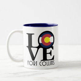 LOVE Fort Collins 11oz Tweekleurige Koffiemok