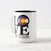 LOVE Fort Collins 15oz Tweekleurige Koffiemok (Voorkant links)