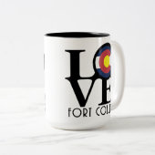 LOVE Fort Collins 15oz Tweekleurige Koffiemok (Voorkant rechts)