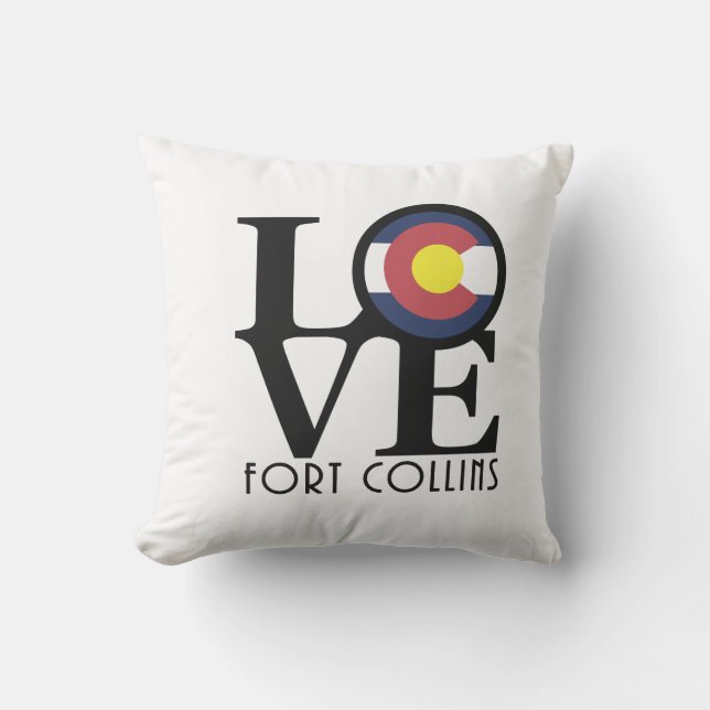 LOVE Fort Collins Colorado Buitenkussen (Voorkant)