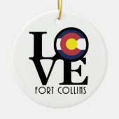 LOVE Fort Collins Colorado Keramisch Ornament (Voorkant)
