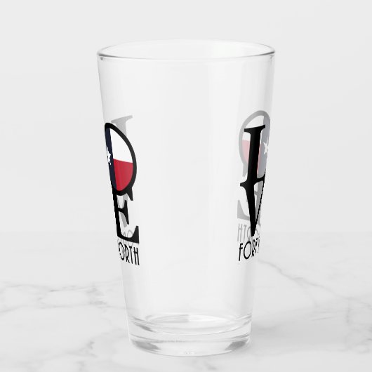 LOVE Fort Worth Texas Glas (Rechts)