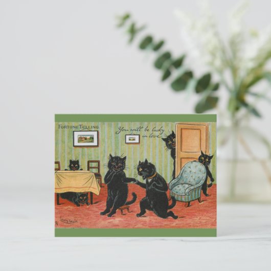 Love Fortune Telling by Louis Wain Briefkaart (Staand voorkant)