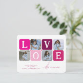 LOVE Foto Blok Valentijnsdag Feestdagenkaart (Staand voorkant)