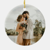 LOVE Foto Collage Kerstmis Keramisch Ornament (Achterkant)