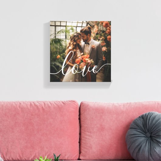 'Love' Foto van aangepast koppel Canvas Afdruk (Insitu (Woonkamer))