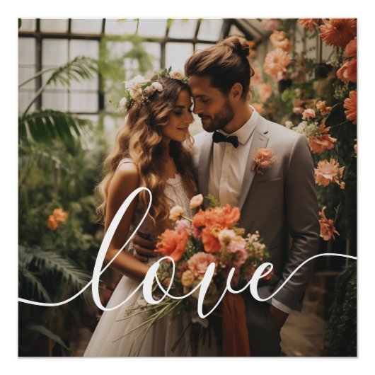 'Love' Foto van aangepast koppel Perfect Poster (Voorkant)