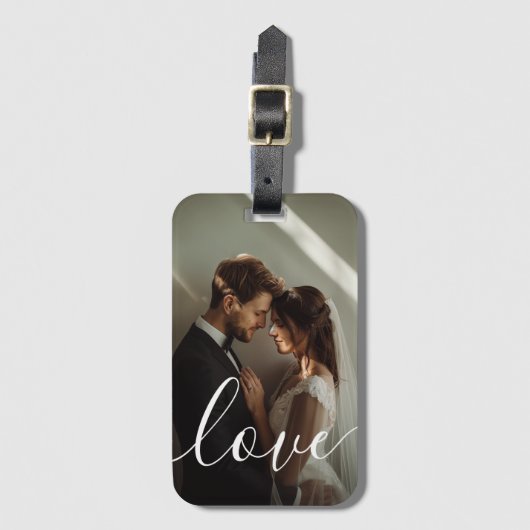 'Love' Foto van stel op bagagelabel (Voorkant (verticaal))