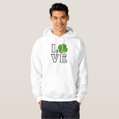 Love Four Leaf Clover Saint Patrick's Day Hoodie (Voorkant volledig)
