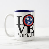LOVE Franklin Tennessee 15oz Tweekleurige Koffiemok (Links)