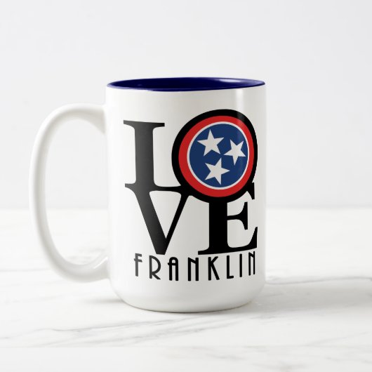 LOVE Franklin Tennessee 15oz Tweekleurige Koffiemok (Links)