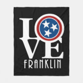 LOVE Franklin Tennessee Fleece Deken (Voorkant)