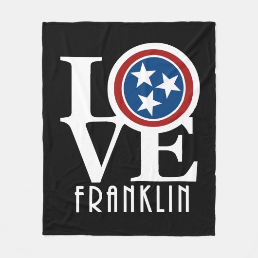 LOVE Franklin Tennessee Fleece Deken (Voorkant)