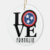 LOVE Franklin Tennessee Keramisch Ornament (Links)