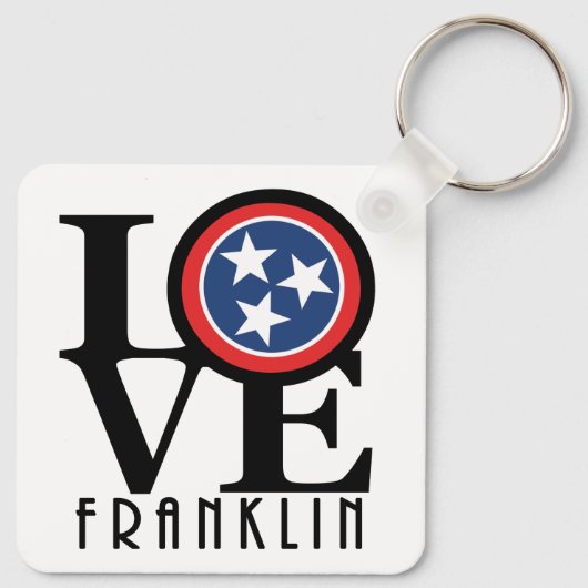 LOVE Franklin Tennessee Sleutelhanger (Achterkant)