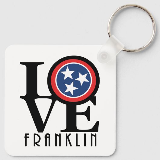 LOVE Franklin Tennessee Sleutelhanger (Achterkant)