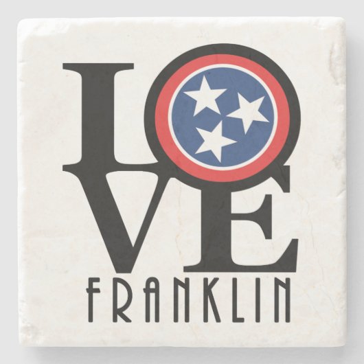 LOVE Franklin Tennessee Stenen Onderzetter (Voorkant)