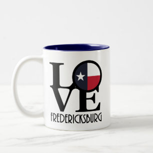LOVE Fredericksburg TX 11oz Tweekleurige Koffiemok