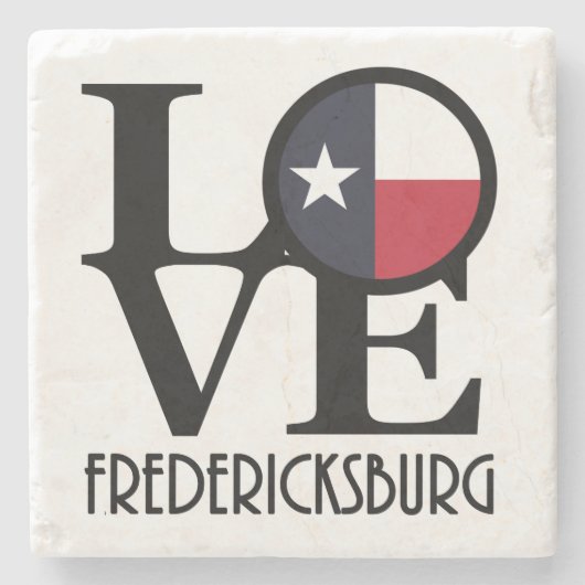 LOVE Fredericksburg TX Stenen Onderzetter (Voorkant)