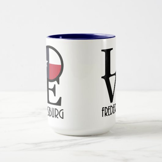 LOVE Fredricksburg Texas 15oz Mok (Midden)