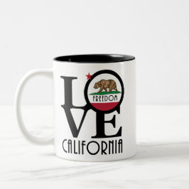 LOVE Freedom California 11oz Tweekleurige Koffiemok