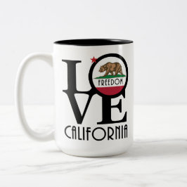 LOVE Freedom California 15oz Tweekleurige Koffiemok