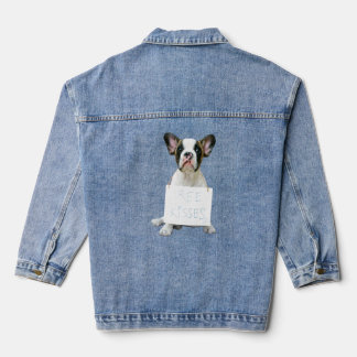 Love French Bulldog Frenchie mama Dad Dog Puppy Pe Denim Jacket