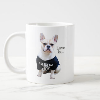 Love French Bulldog Frenchie mama Dad Dog Puppy Pe Grote Koffiekop