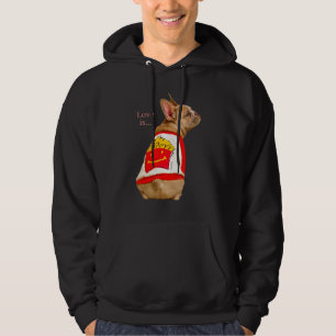 Love French Bulldog Frenchie mama Dad Dog Puppy Pe Hoodie