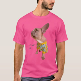 Love French Bulldog Frenchie mama Dad Dog Puppy Pe T-shirt