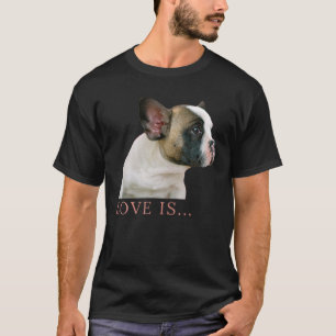Love French Bulldog Frenchie mama Dad Dog Puppy Pe T-shirt