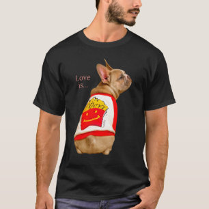 Love French Bulldog Frenchie mama Dad Dog Puppy Pe T-shirt