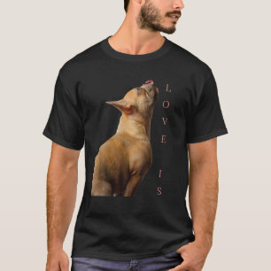 Love French Bulldog Frenchie mama Dad Dog Puppy Pe T-shirt