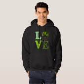 Love French Bulldog St Patrick's Day Shamrock Iris Hoodie (Voorkant volledig)