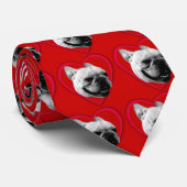 Love French Bulldog stropdas (Opgerold)