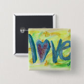 Love Fresh Spring Art Button of Pins (Voorkant /achterkant)