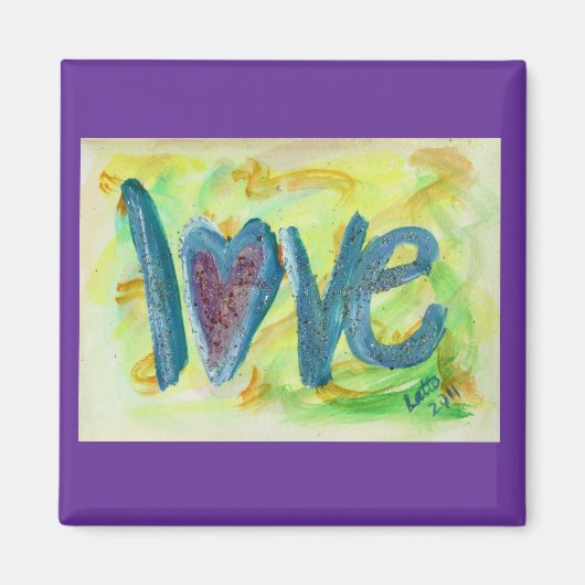 Love Fresh Spring Art Painting Magnet (Voorkant)