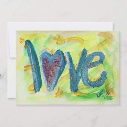 Love Fresh Spring Invittions or Announements Kaart (Voorkant)