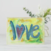 Love Fresh Spring Invittions or Announements Kaart (Staand voorkant)