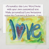 Love Fresh Spring Invittions or Announements Kaart (Voorkant / Achterkant)