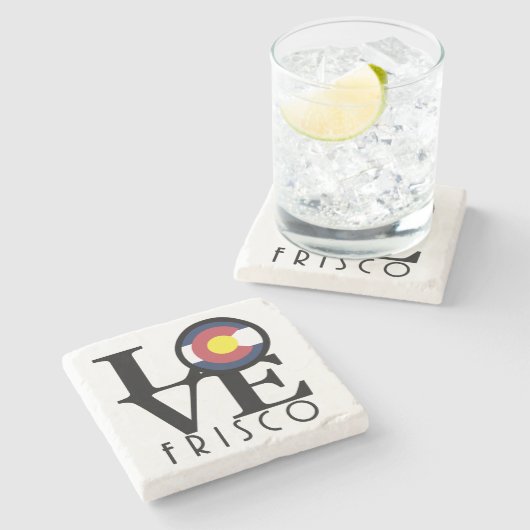 LOVE Frisco Colorado Stenen Onderzetter (Zijkant)